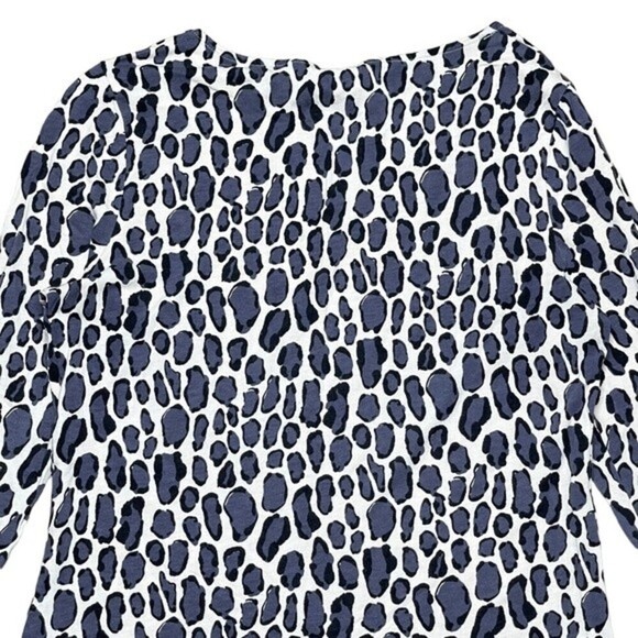 Boden Leopard Print Tshirt 2 Lyocell 3/4 Sleeve Tee Neutral Animal Print - Picture 6 of 14